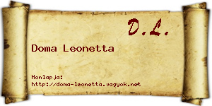 Doma Leonetta névjegykártya